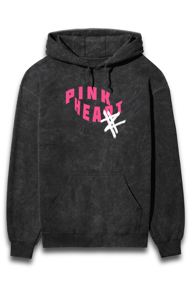 Pink Heart Wash Hoodie