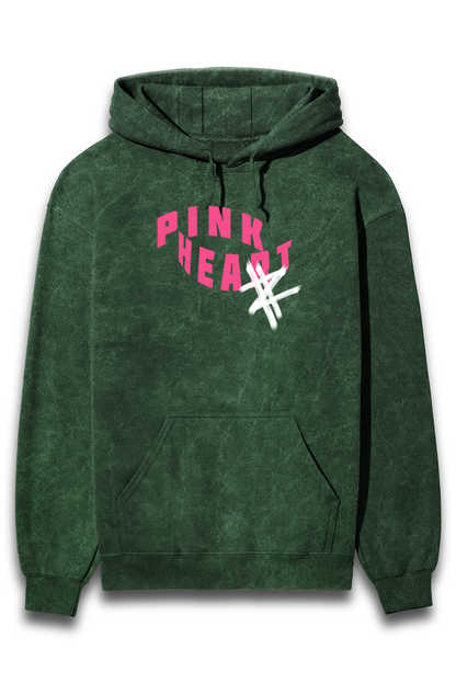 Pink Heart Wash Hoodie