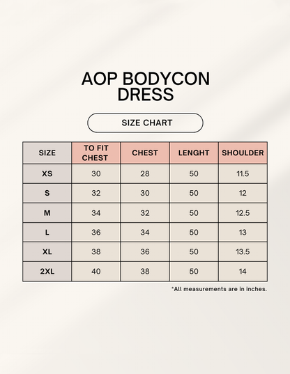 Women's AOP Premium Bodycon Dress