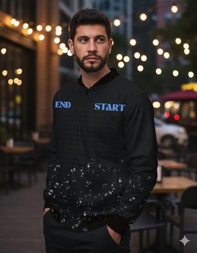 Water Drop Bomber Jacket
