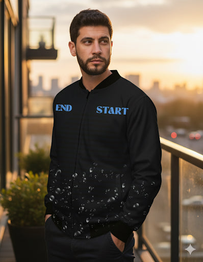 Water Drop Bomber Jacket