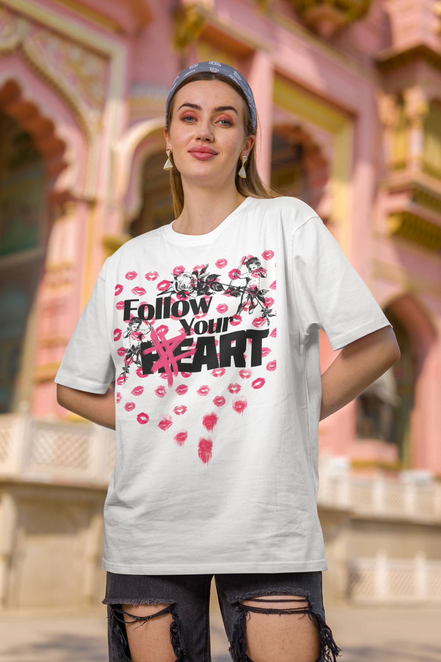 Follow your Heart Oversized Tee